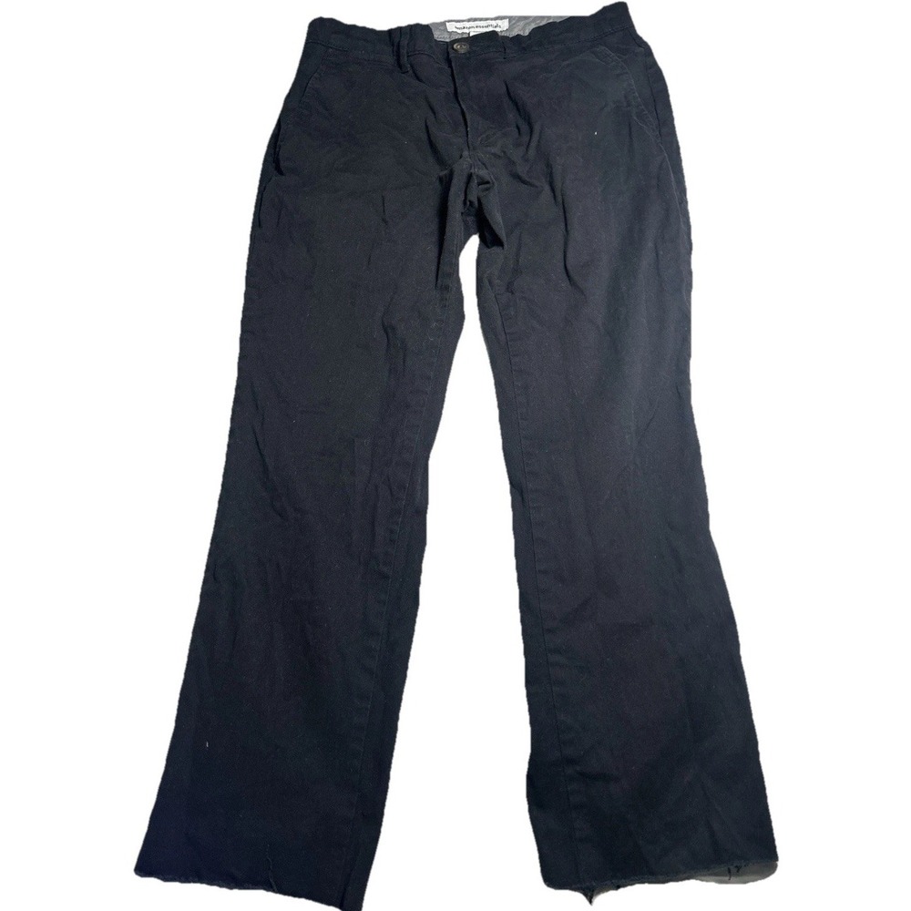 Amazon Essentials Black Flat Front Slim Straight Leg Pants Womens Size 30x28(154
